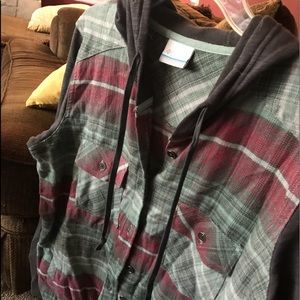 Columbia plaid hoodie